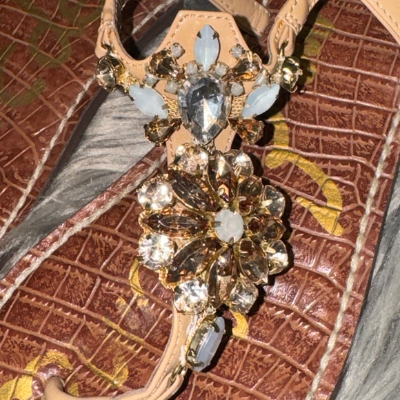 Sam Edelman Grayson Rhinestone Thong Sandals Size 8.5 - Picture 5 of 11